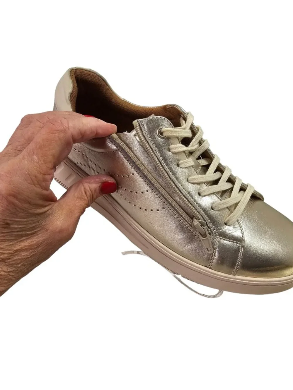 Hush Puppies metallic gold